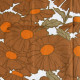 Large Swedish wild flowers curtain orange/brown