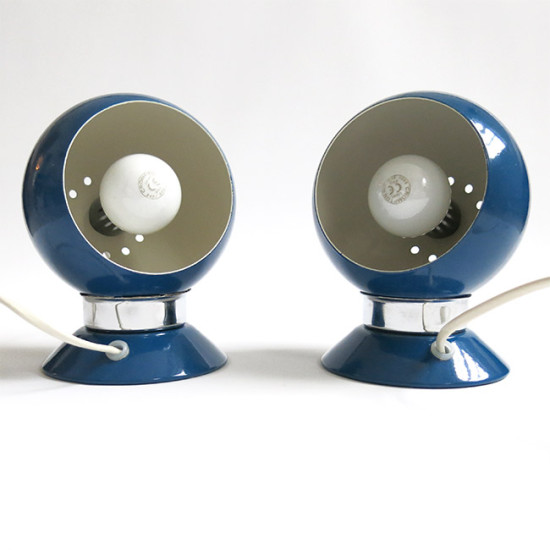 Blue Ny-Mag ball lights by Abo Randers Denmark