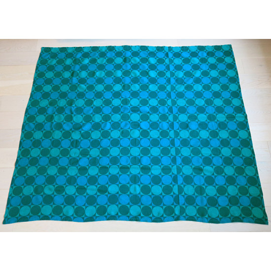 Geometric blues vintage woven textile Danish