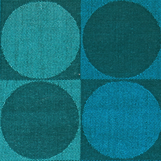 Geometric blues vintage woven textile Danish