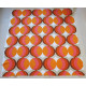 Classic 1960s orange and pink pop-art fabric