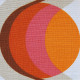 Classic 1960s orange and pink pop-art fabric