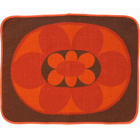 Tablemats (2) by Sodahl orange & brown 60s/70s