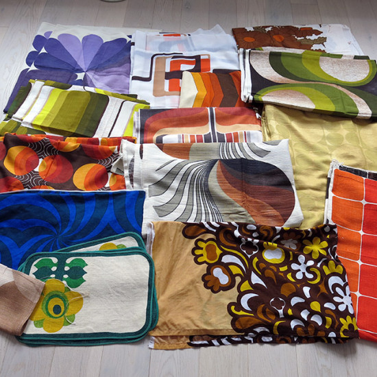 Huge bundle of 60s/70s fabrics for project work