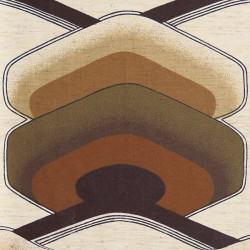 Mint unused 1970s geometric design fabric 