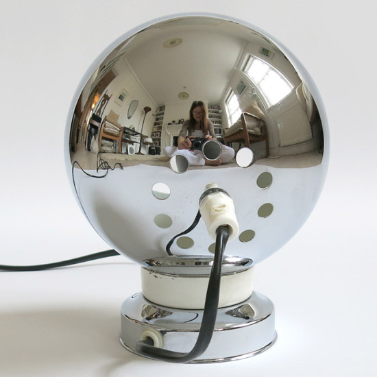 Chrome ball table/wall lamp Swedish 60s