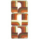 Bold geometric tablemats (3) green and brown
