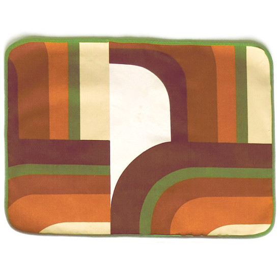 Bold geometric tablemats (3) green and brown