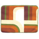 Bold geometric tablemats (3) green and brown
