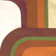 Bold geometric tablemats (3) green and brown