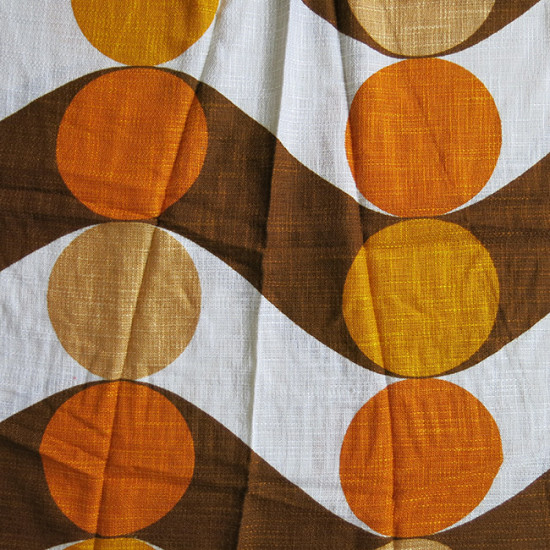 Golden circles Danish Gardisette brand curtain