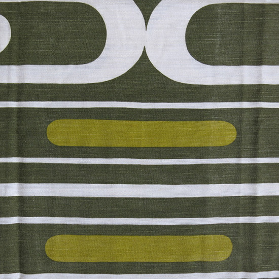 Green lozenges curtain large Danish 1960s/70s