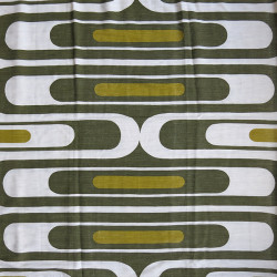 Green lozenges curtain large Danish 1960s/70s