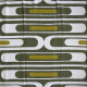 Green lozenges curtain large Danish 1960s/70s