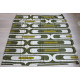 Green lozenges curtain large Danish 1960s/70s
