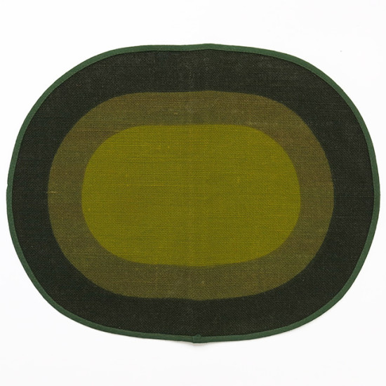 Tablemats (3) Sodahl Design green ovals 1960s/70s