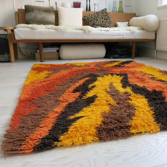 Ege Rya 1960s/70s wool rug made in Denmark