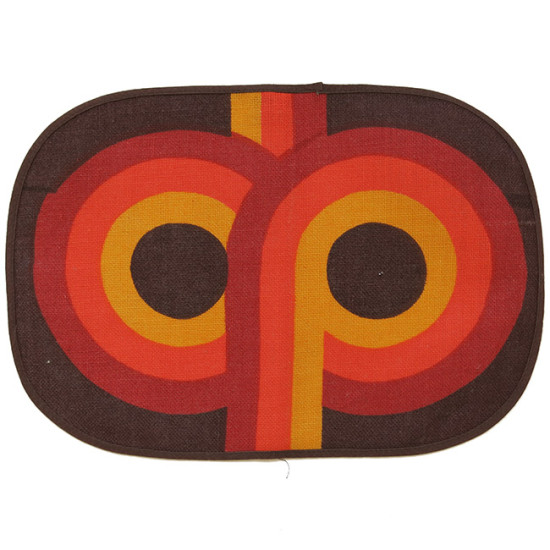 Tablemats (2) Sodahl Design brown orange 1960s/70s