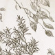 Huge Danish plants textile art print 60s/70s