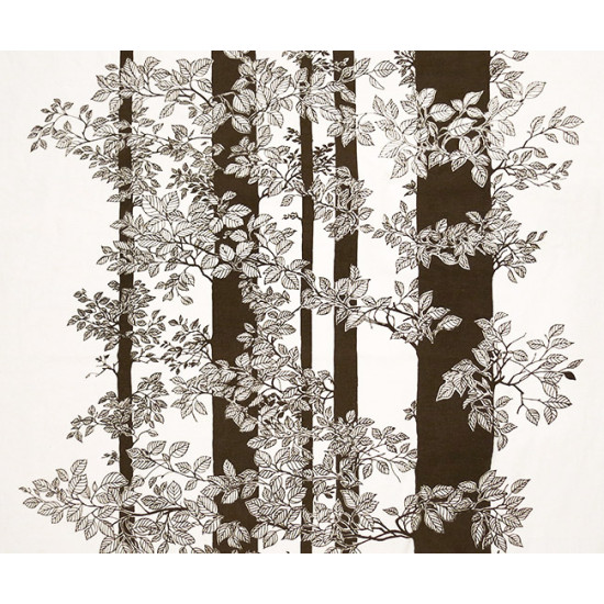 Huge Danish trees textile art print 60s/70s