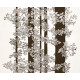 Huge Danish trees textile art print 60s/70s