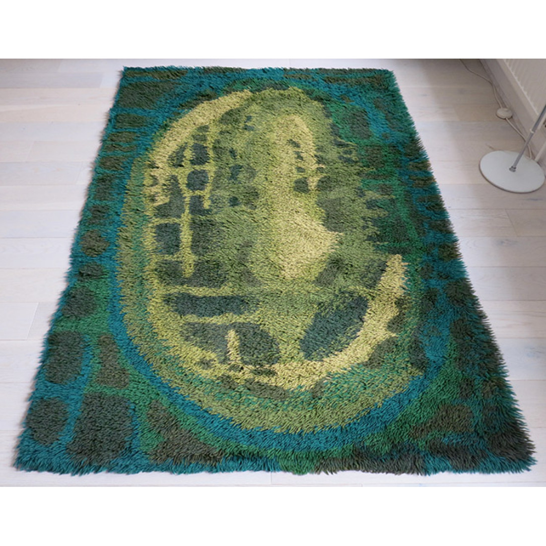 Ege Rya vintage Danish pure wool rug 1968