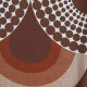 Geometric abstract pop-art peacock curtain 1970s