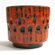 Vintage 60s/70s orange art pottery planter