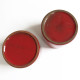 Pair of red vintage German plant pots 1960s/70s