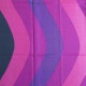 Panton-style purple wave fabric curtain as new