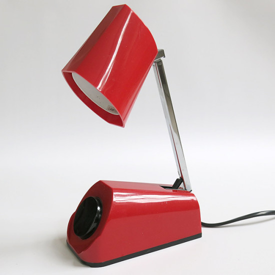 HBH red halogen desk and work lamp Danish 1970s