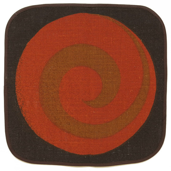 Tablemats (2) by Sodahl of Denmark orange brown swirl
