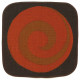 Tablemats (2) by Sodahl of Denmark orange brown swirl