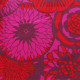 Vivid red and magenta flowers table runner