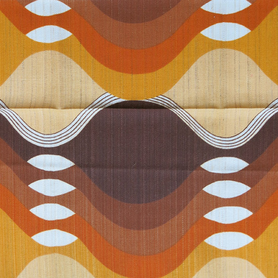 As new vintage furnishing fabric orange and brown