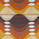 As new vintage furnishing fabric orange and brown