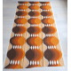 As new vintage furnishing fabric orange and brown