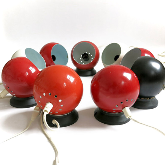 Original 1960s/70s strong metal Mag Danish bubble lamps