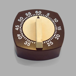 Dark brown kitchen timer Germany 1970s vintage