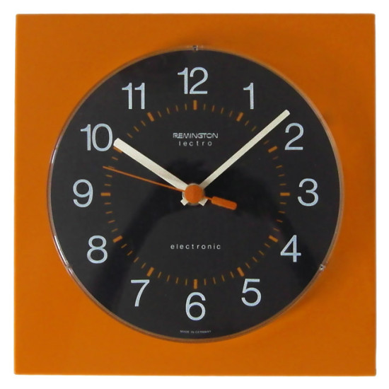 Remington Lectro vintage orange wall clock