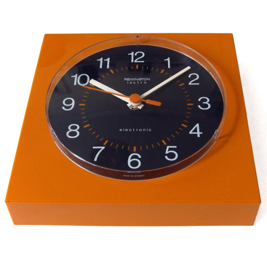 Remington Lectro vintage orange wall clock