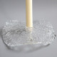 Pukeberg freeform lilypad textured glass candleholder