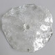 Pukeberg freeform lilypad textured glass candleholder