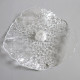 Pukeberg freeform lilypad textured glass candleholder