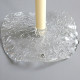 Pukeberg freeform lilypad textured glass candleholder