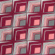 Headscarf with geometric design in claret and grey