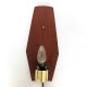 Brass, teak and glass Danish modern wall lamp pair