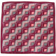 Headscarf with geometric design in claret and grey