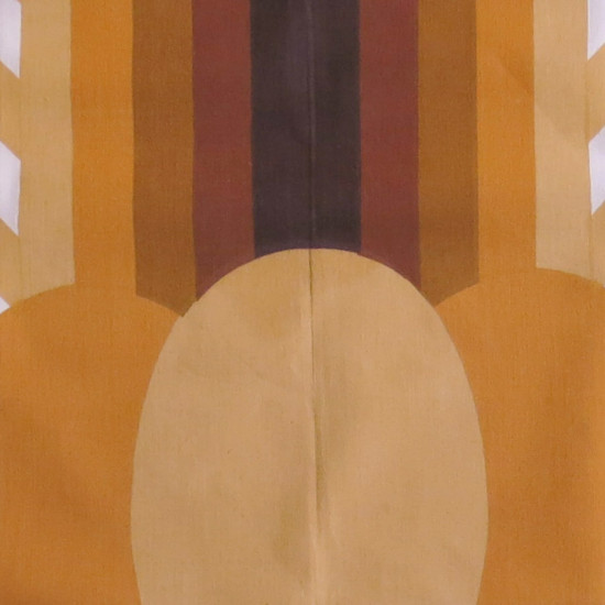 1960s fabric mushroom cloud screenprint art textile