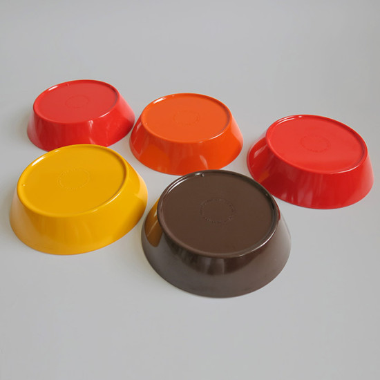 Set of 5 vintage Rosti Mepal Dinnerware melamine dishes